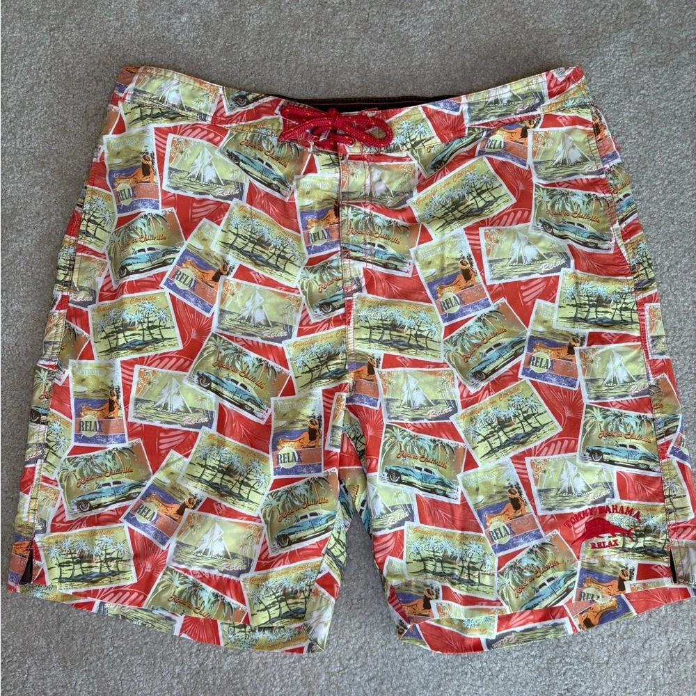 Tommy Bahama Relax Road to Chillville Lined‎ Board Shorts Swim Trunks Size XL